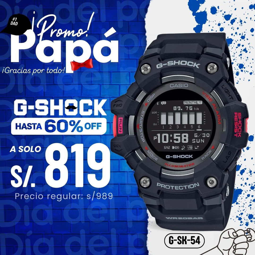 Reloj G-Shock GBD-100-1DR Hombre Bluetooth Negro