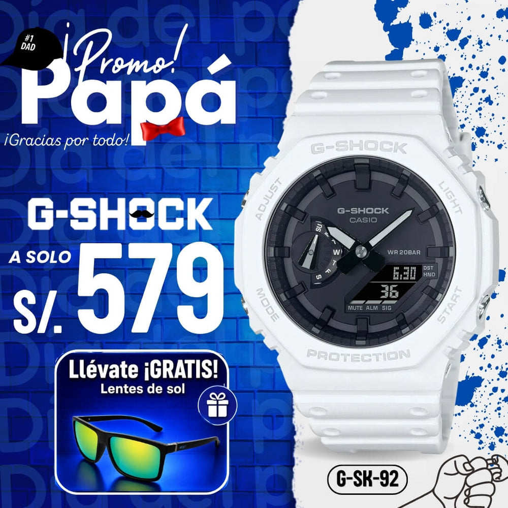 Reloj G-Shock GA-2100-7A Hombre Resina Blanco