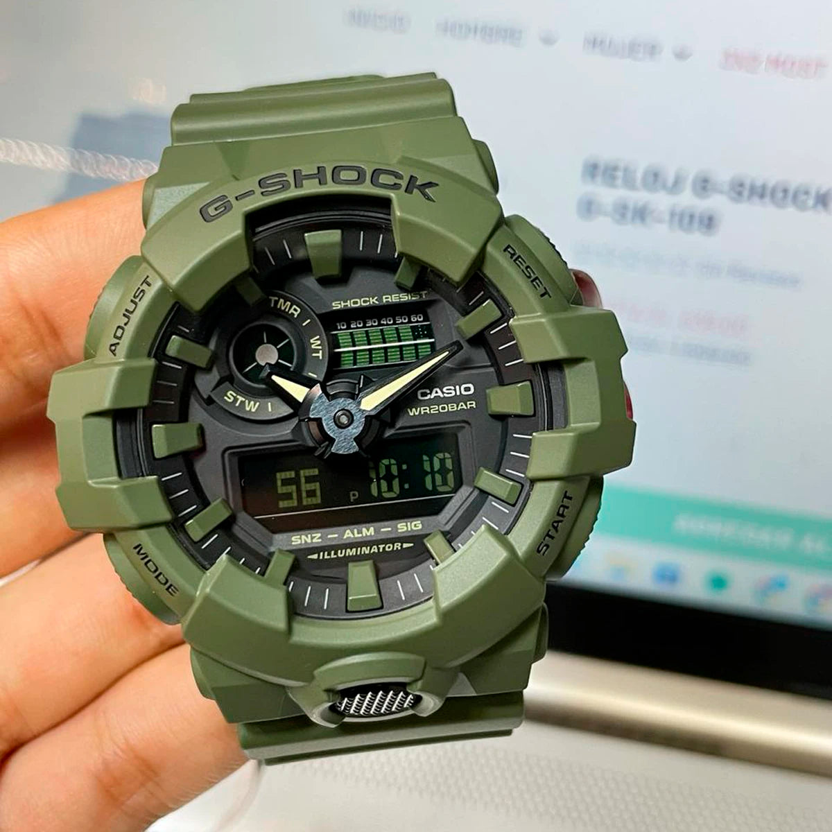 Reloj Casio G Shock Verde Reloj G-Shock GA-700UC-3A Hombre Resina