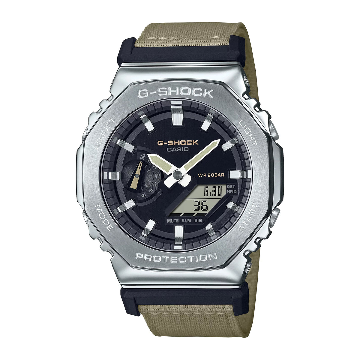 Reloj G-Shock GM-2100C-5A Hombre Nylon Verde | G-SK-143