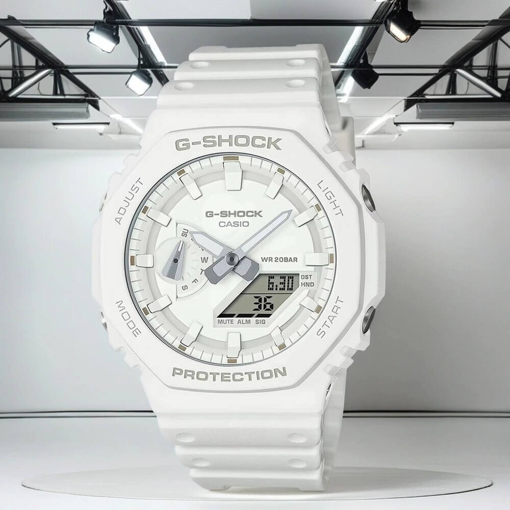 Reloj G-Shock GA-2100-7A7 Hombre Resina Blanco | G-SK-153