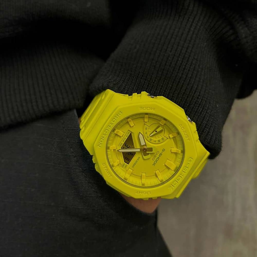 Reloj G-Shock GA-2100-9A9 Hombre Resina Amarillo