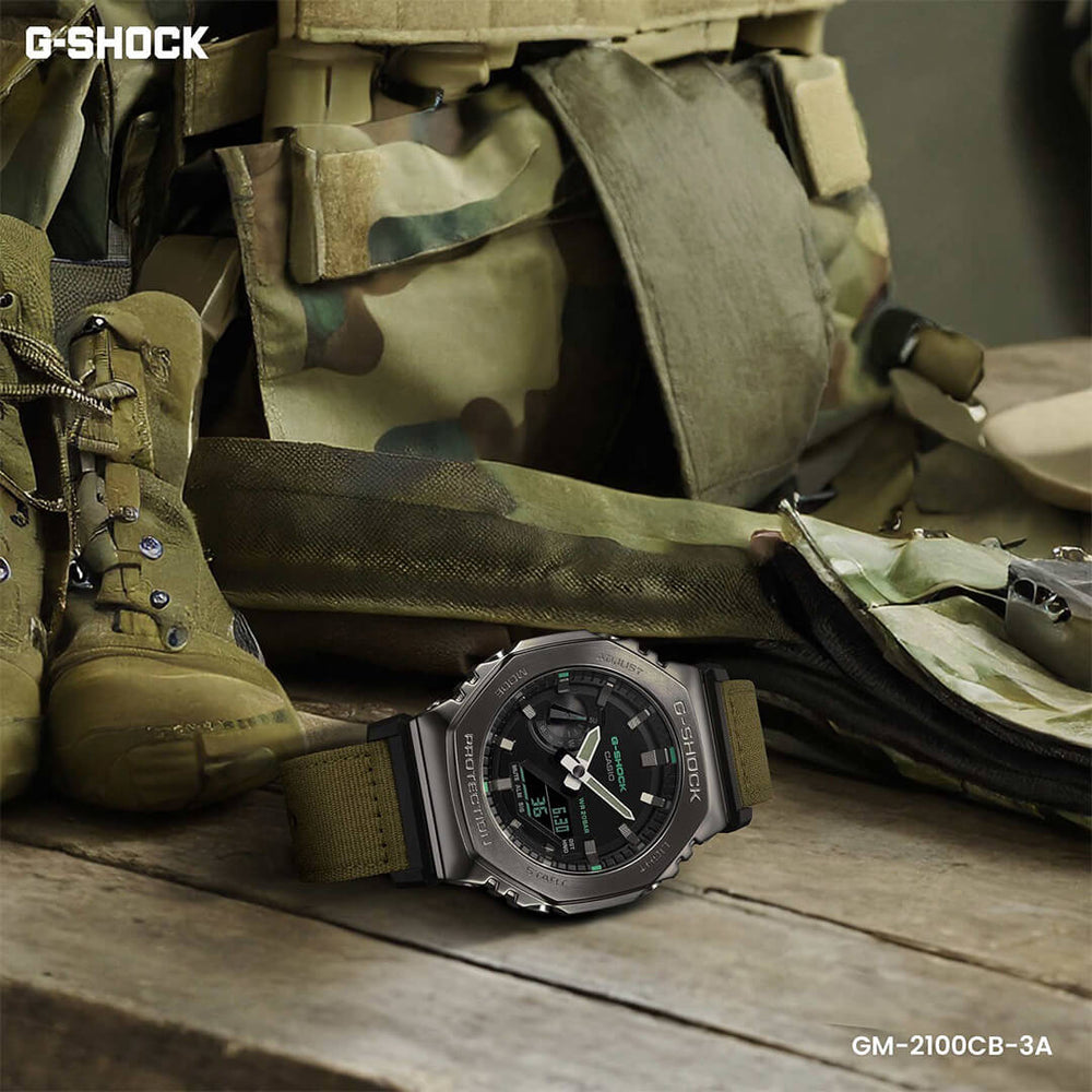 Reloj G-Shock GM-2100CB-3ACR Hombre Nylon Verde
