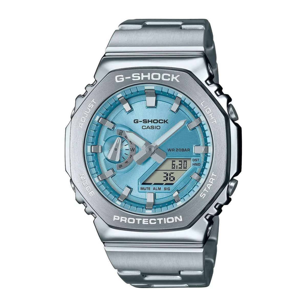 Reloj G Shock GM-2110D-2A Hombre Acero Celeste | G-SK-184