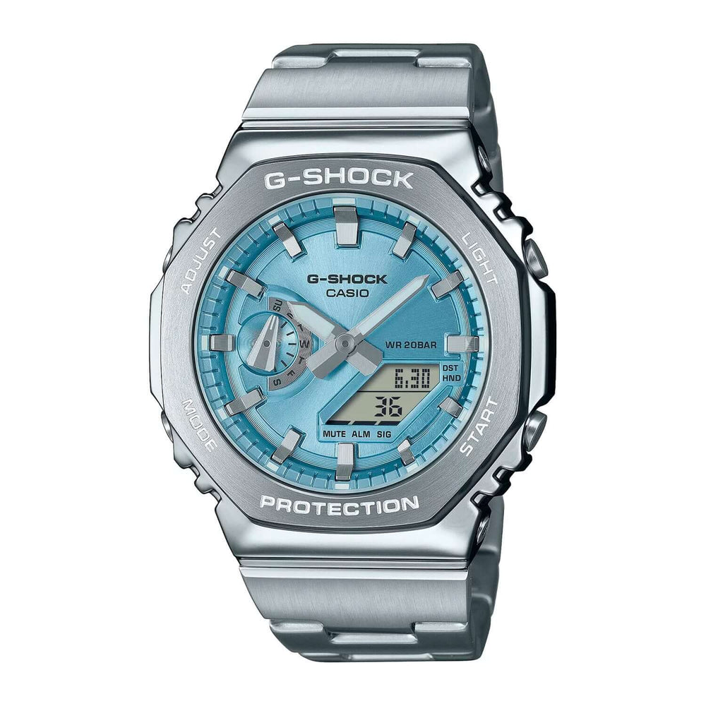 Reloj G Shock GM-2110D-2A Hombre Acero Plateado