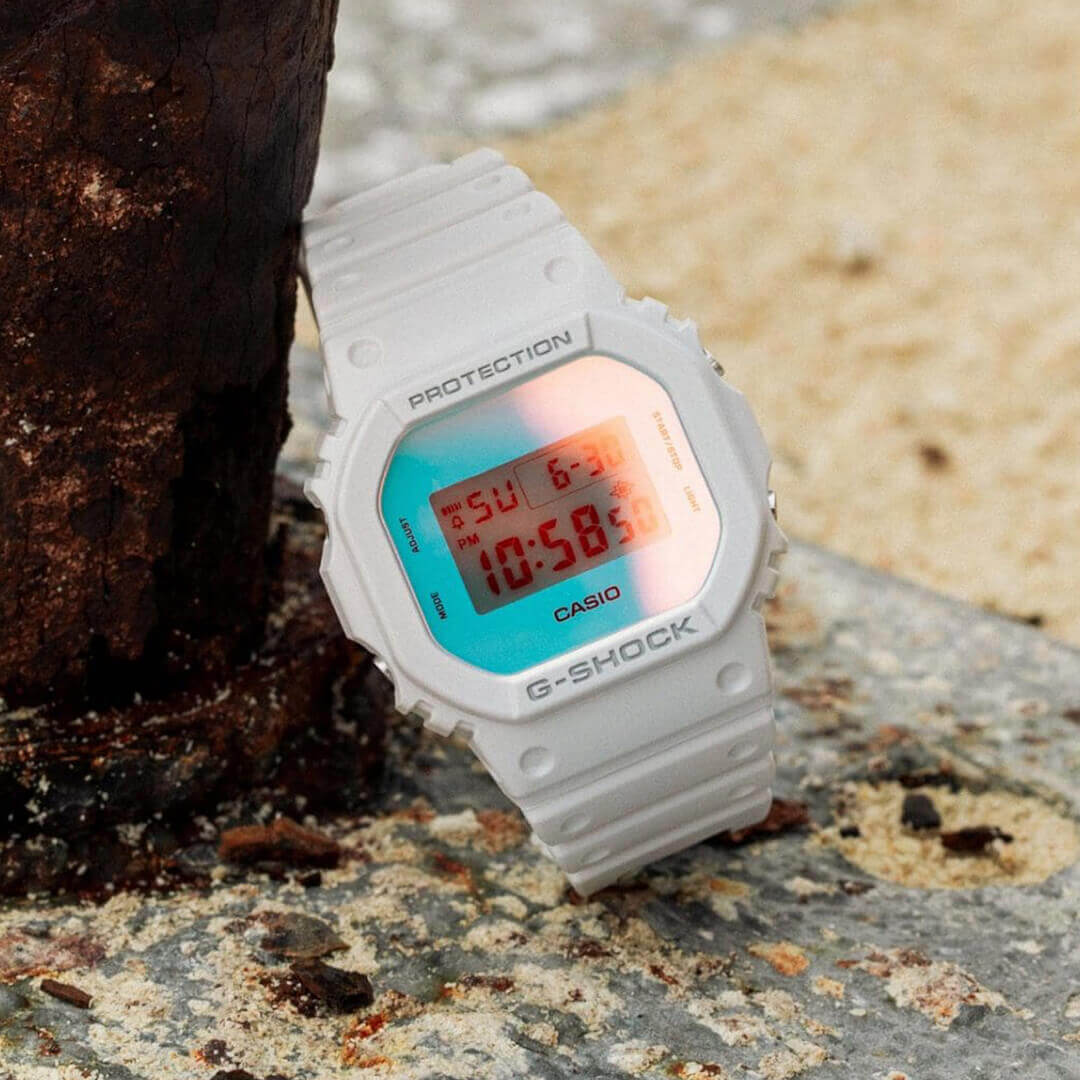 Reloj G-Shock DW-5600TL-7 Hombre Bluetooth Blanco | G-SK-204