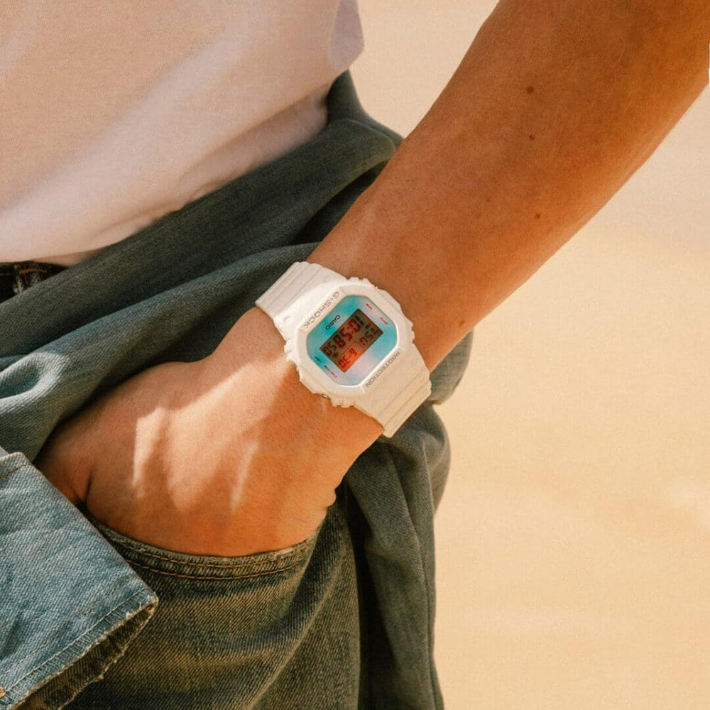 Reloj G-Shock DW-5600TL-7 Hombre Bluetooth Blanco