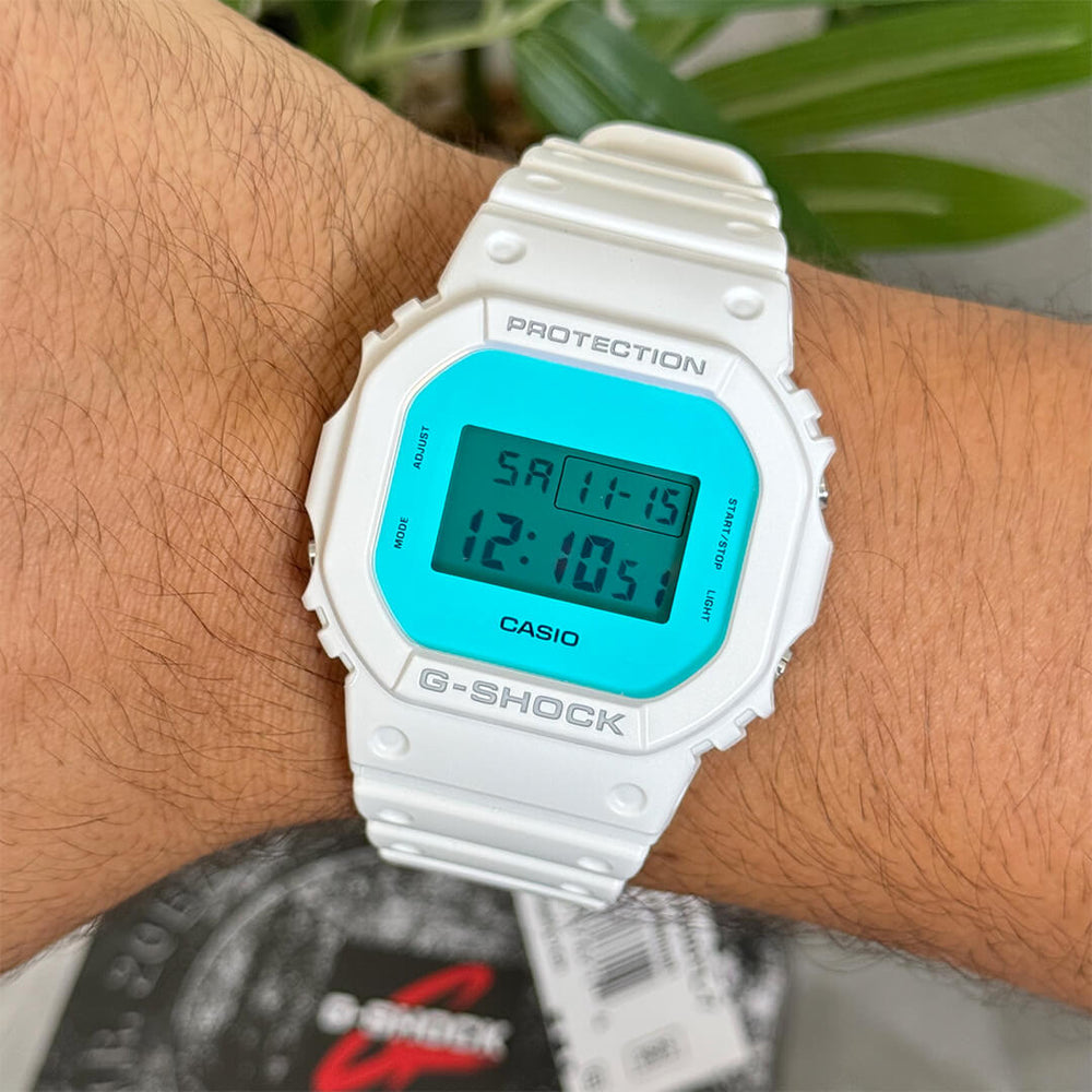 Reloj G-Shock DW-5600TL-7 Hombre Bluetooth Blanco