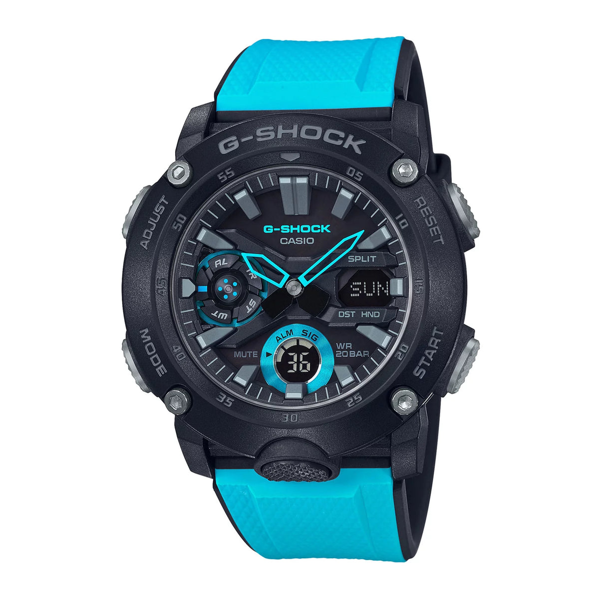 Reloj G-Shock GA-2000-1A2 Hombre Resina Celeste | G-SK-28