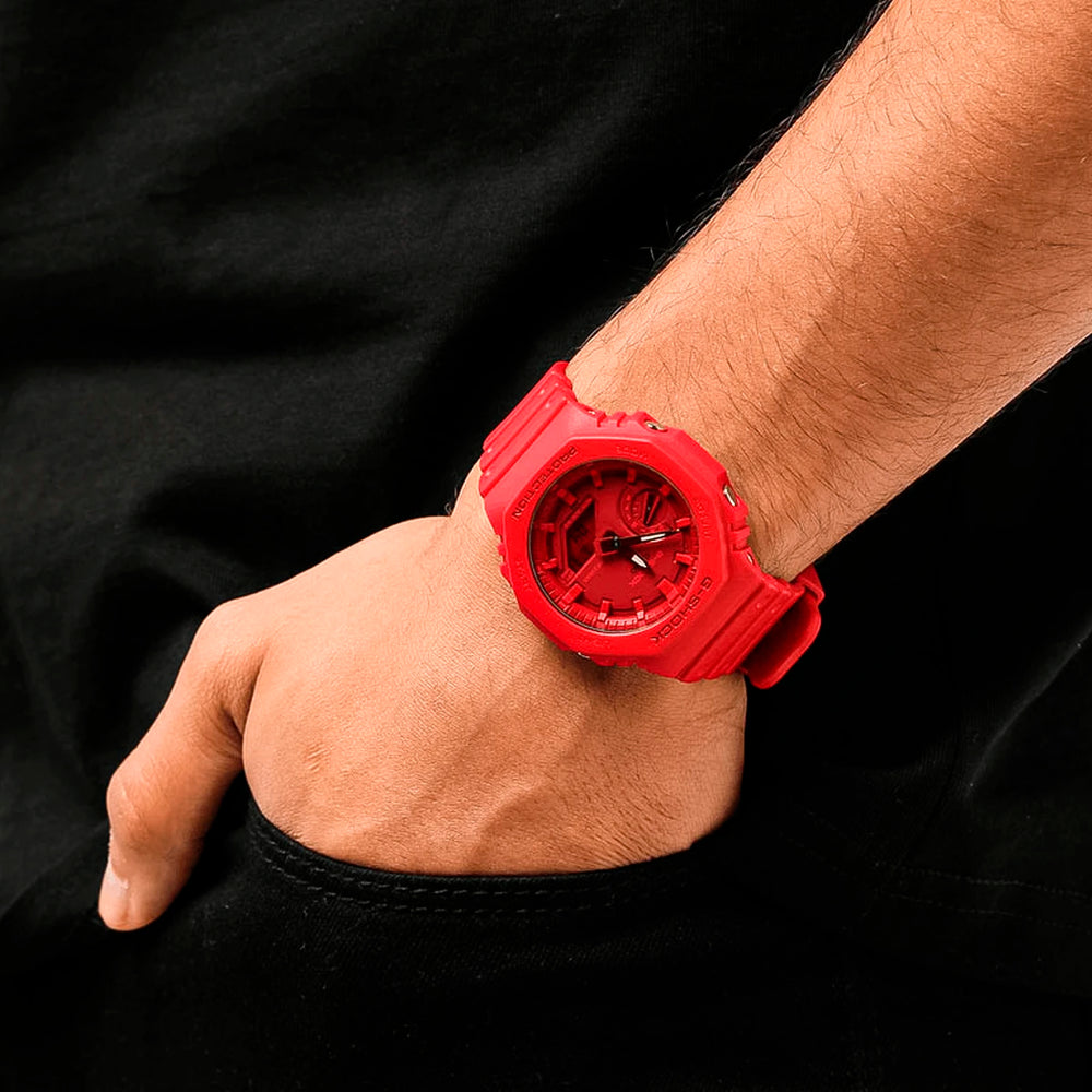 Reloj G-Shock GA-2100-4A Hombre Resina Rojo