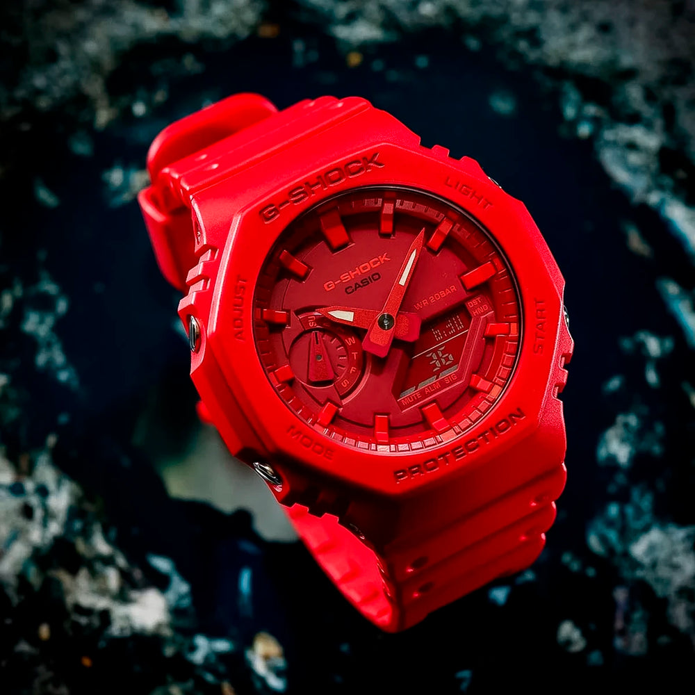 Reloj G-Shock GA-2100-4A Hombre Resina Rojo