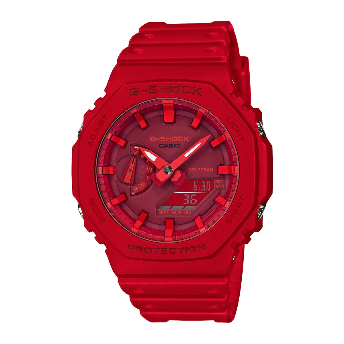 Reloj G-Shock GA-2100-4A Hombre Resina Blanco Rojo