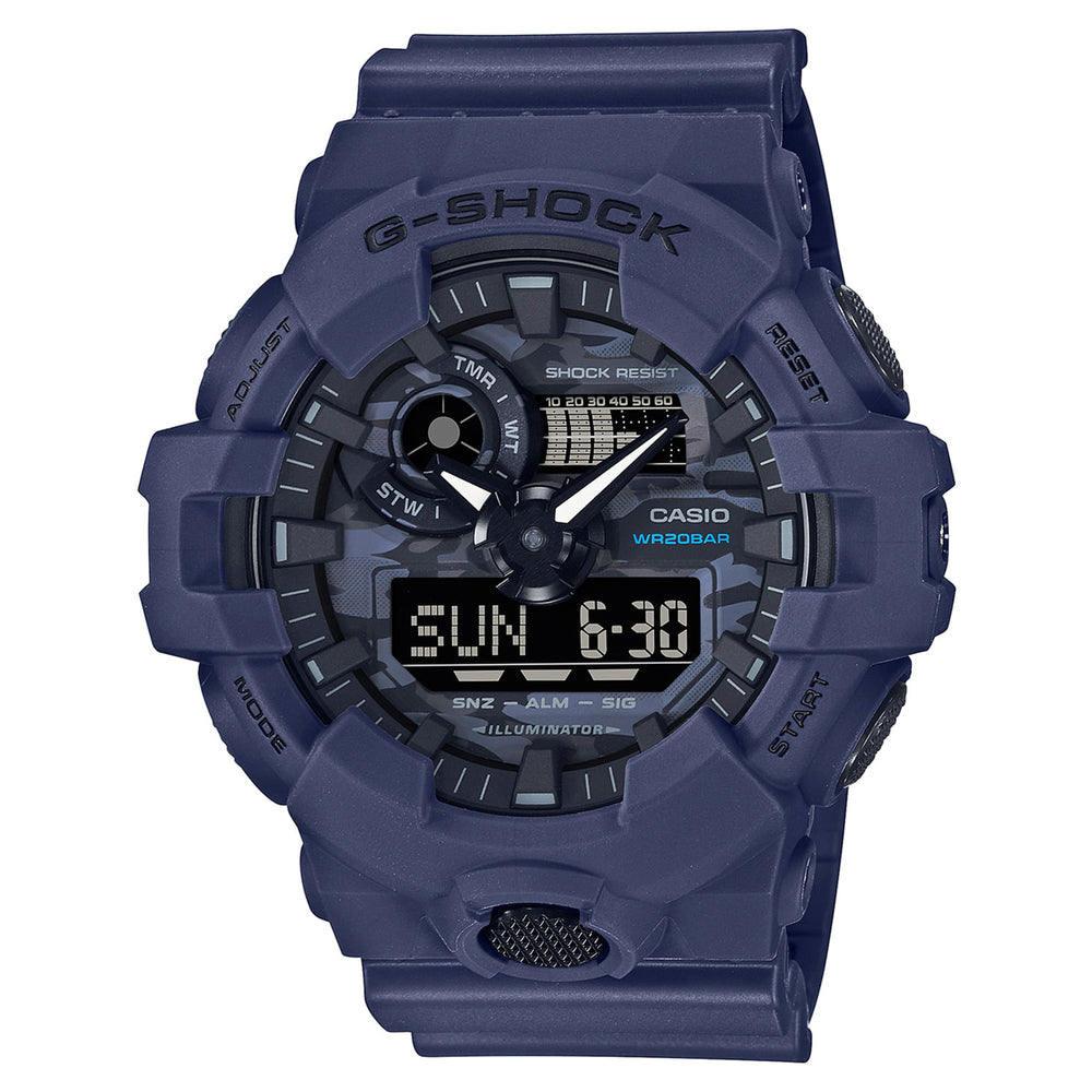 Reloj G-Shock GA-700CA-2A Hombre Resina Azul