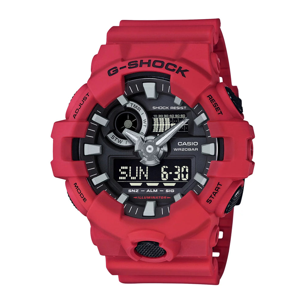 Reloj G-Shock GA-700-4A Hombre Resina Rojo
