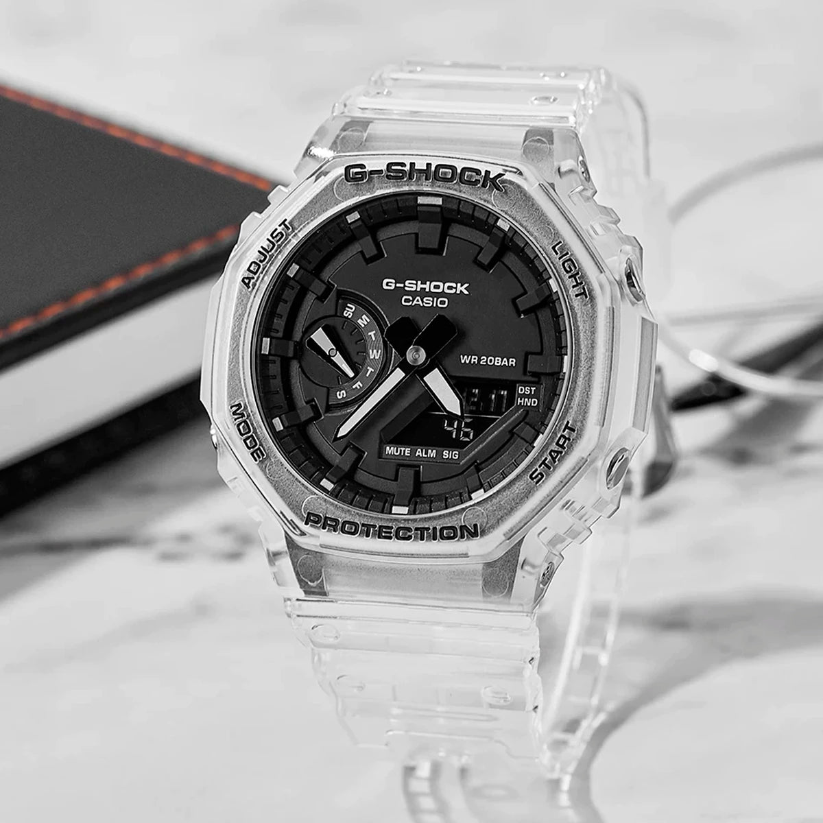 Reloj Casio G G Shock Transparente Hombre Reloj G-Shock GA-2100SKE