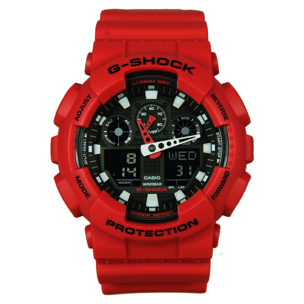 Reloj G-Shock GA-100B-4A Hombre Resina Rojo
