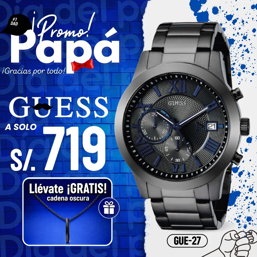Reloj Guess Atlas U0668G9 Hombre Acero Negro