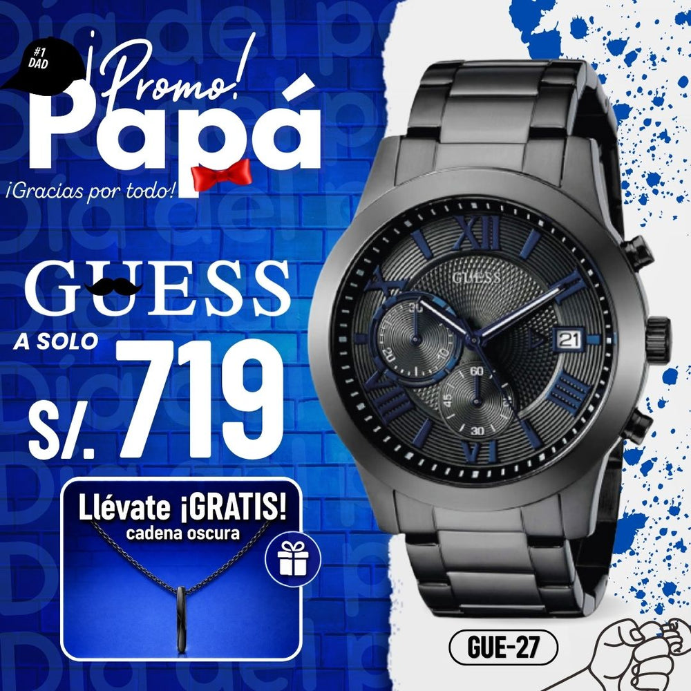 Reloj Guess Atlas U0668G9 Hombre Acero Negro