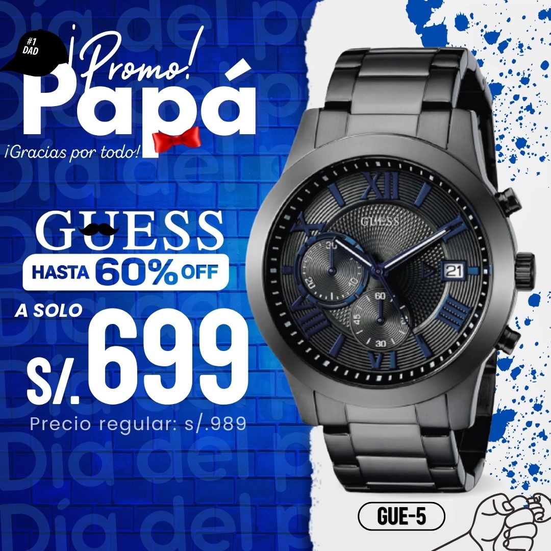 Reloj Guess Atlas U0668G2 Hombre Acero Gris Oscuro