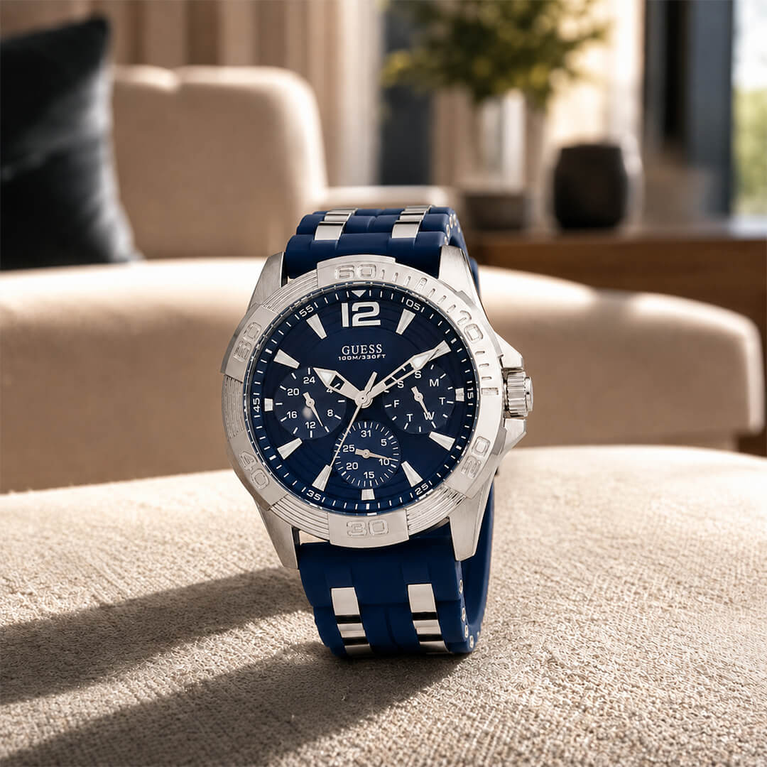 Reloj Guess Oasis U0366G2 Hombre Silicona Azul