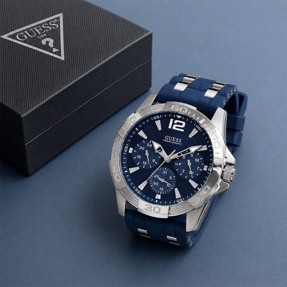 Reloj Guess Oasis U0366G2 Hombre Silicona Azul