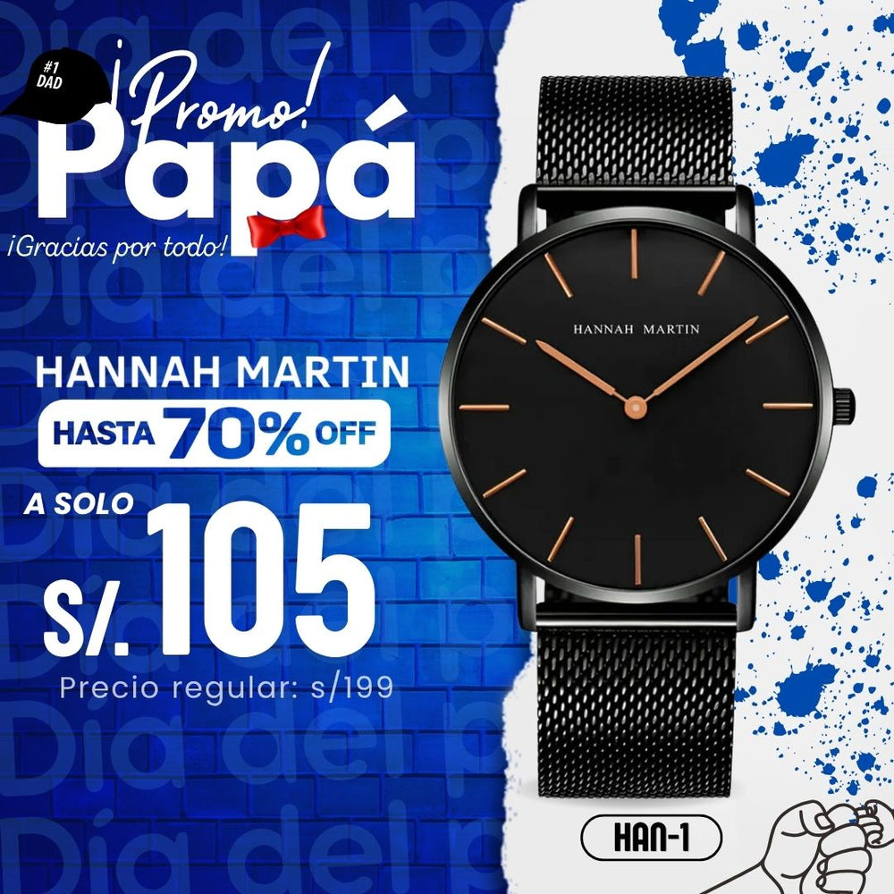 Reloj Hannah Martin HAN-1 Hombre Acero Negro