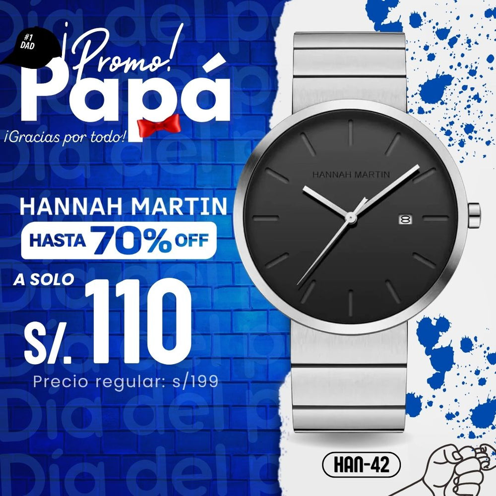 Reloj Hannah Martin HAN-42 Hombre Acero Plateado
