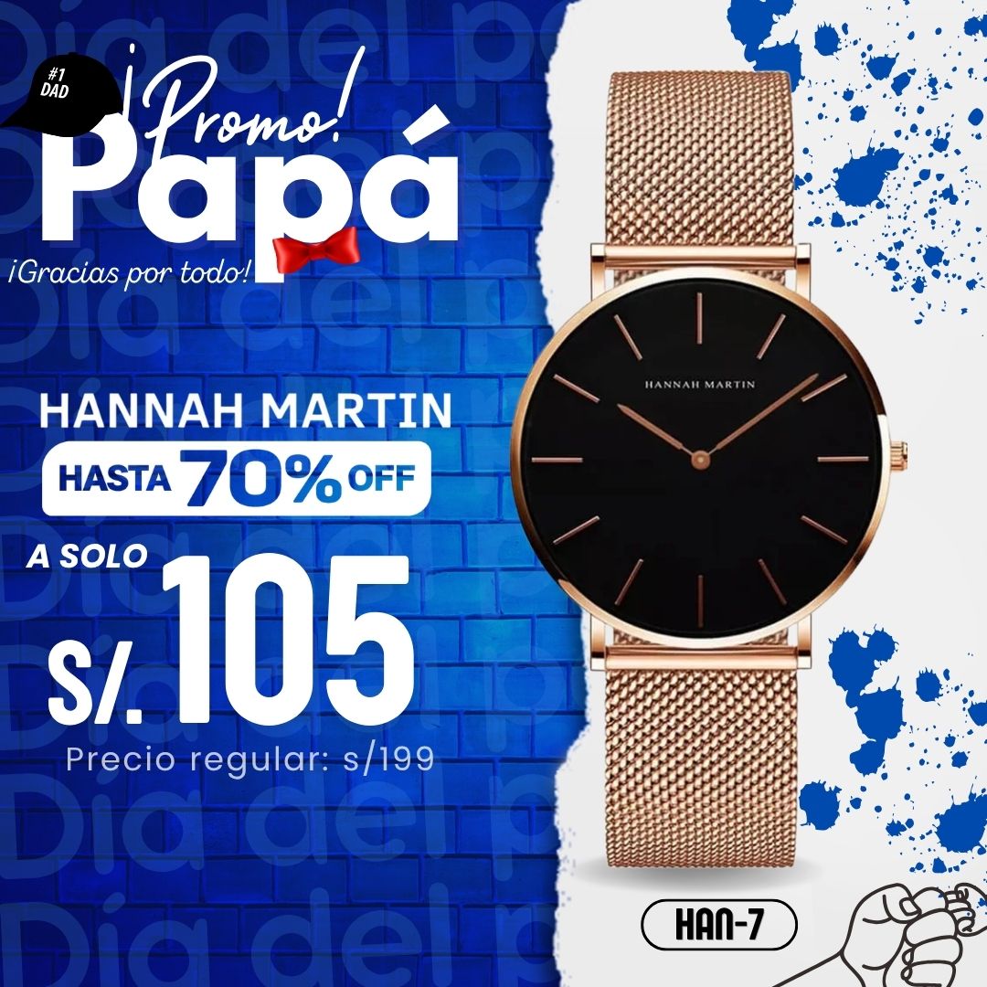 Reloj Hannah Martin HAN-7 Hombre Acero Oro Rosa