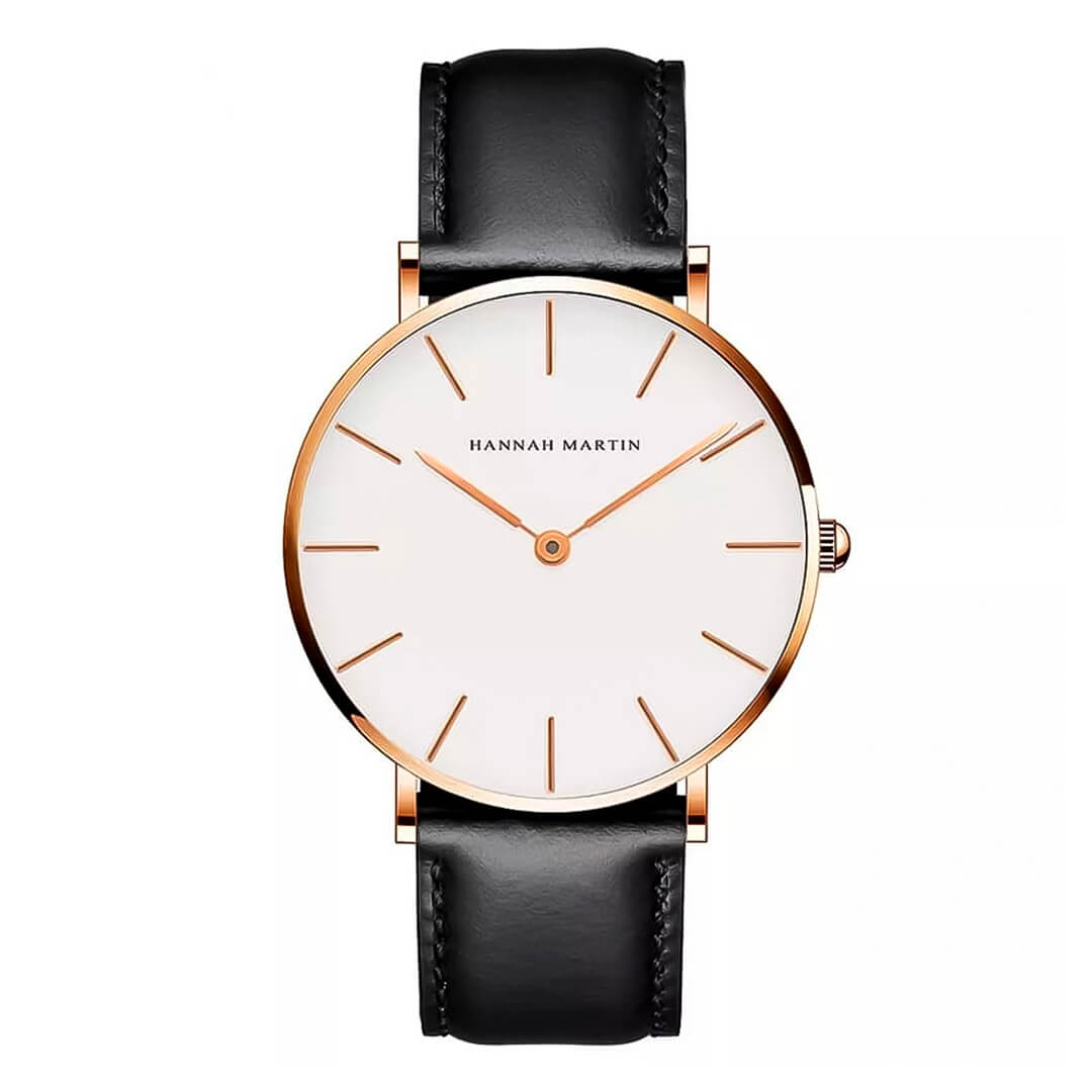 Reloj Hannah Martin HAN-10 Hombre Cuero Negro