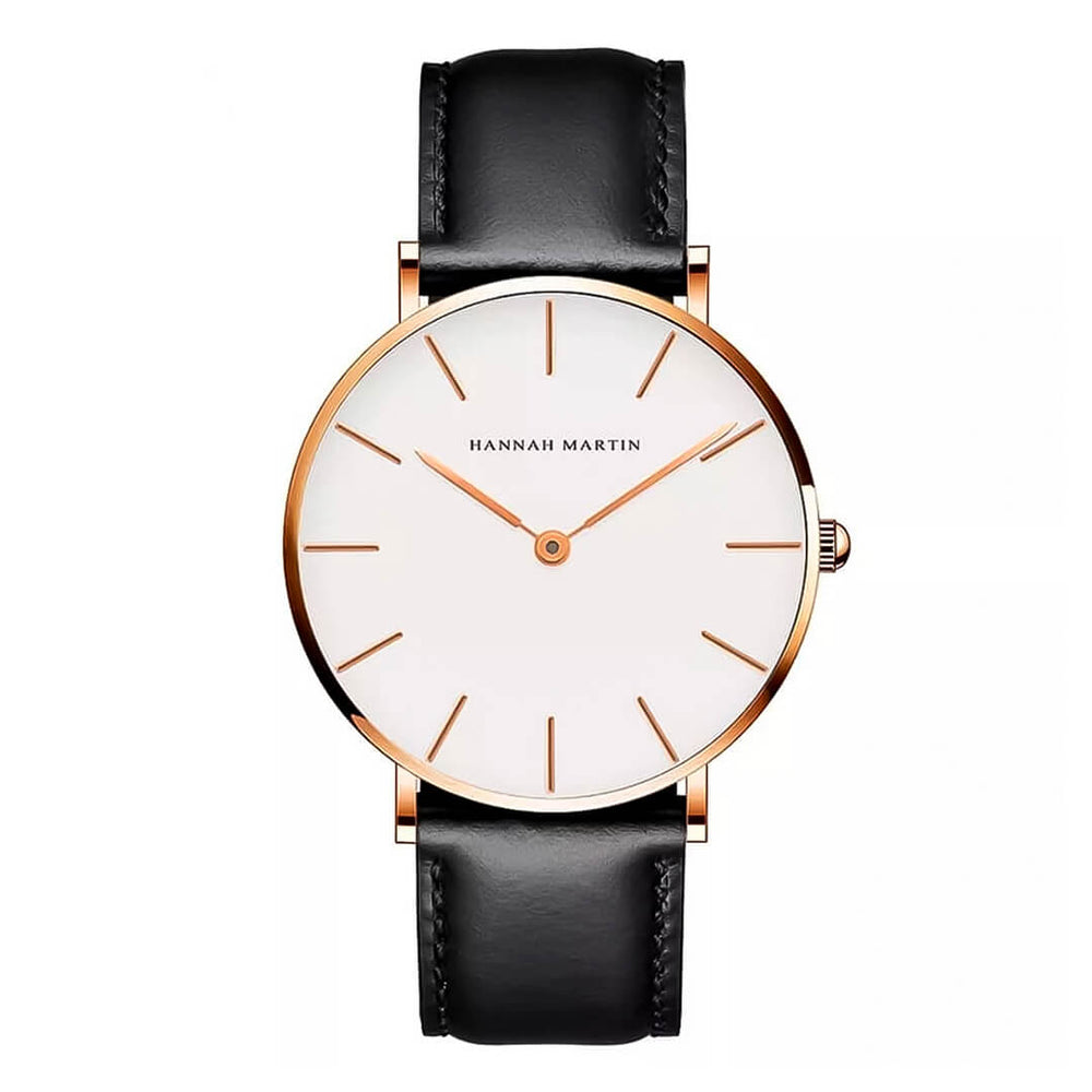 Reloj Hannah Martin HAN-10 Hombre Cuero Negro