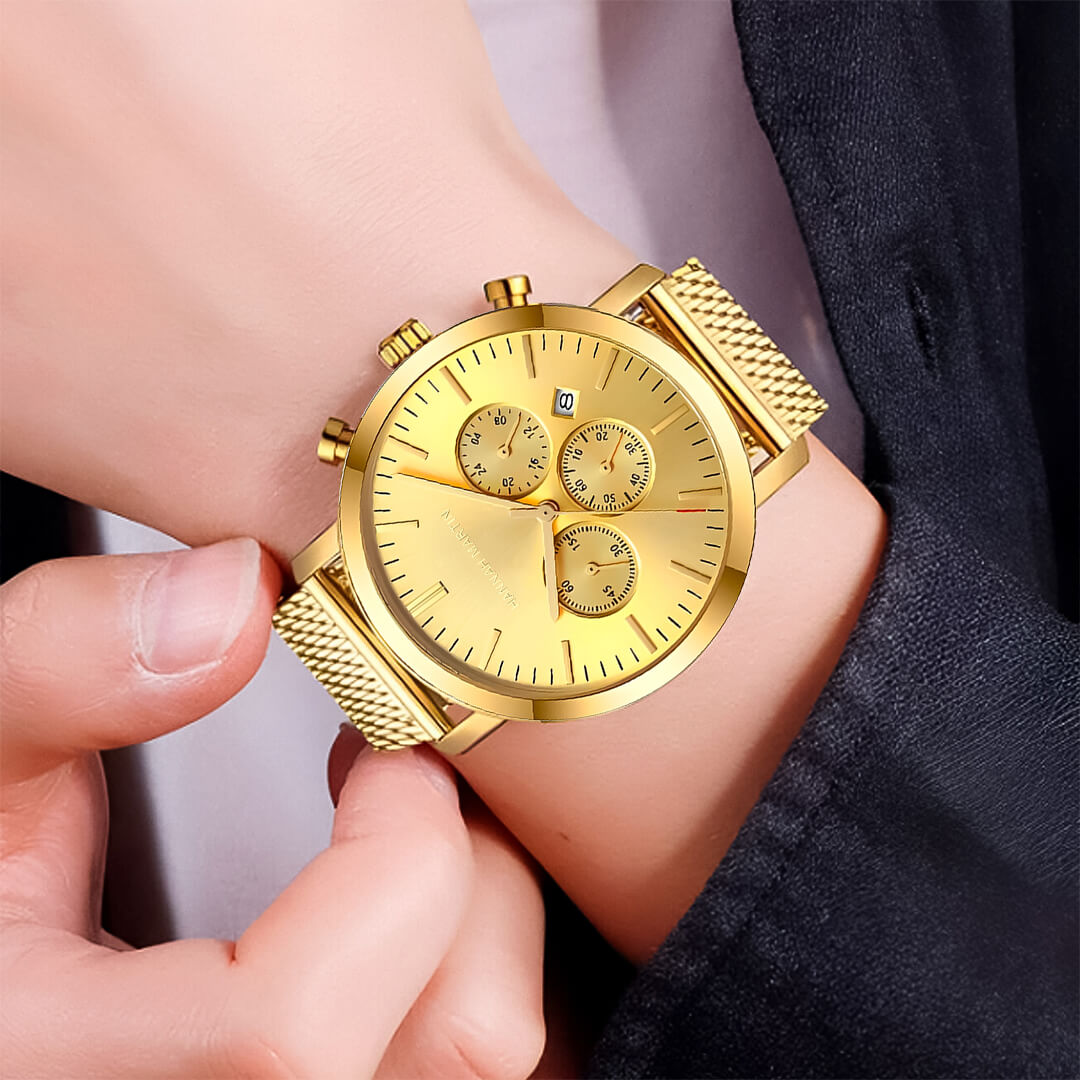 Reloj Hannah Martin Hombre Acero Dorado | HAN-22