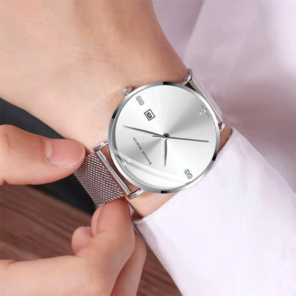 Reloj Hannah Martin HAN-28 Hombre Acero Blanco