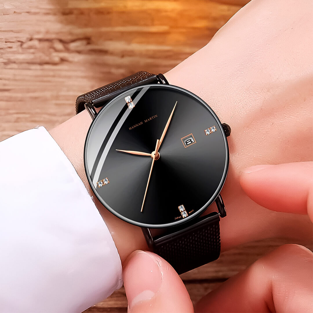 Reloj Hannah Martin Hombre Acero Negro | HAN-30