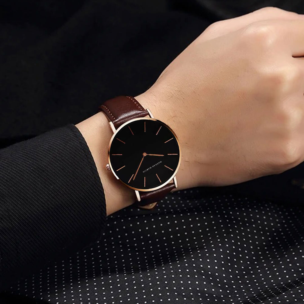 Reloj Hannah Martin HAN-33 Hombre Cuero Marrón
