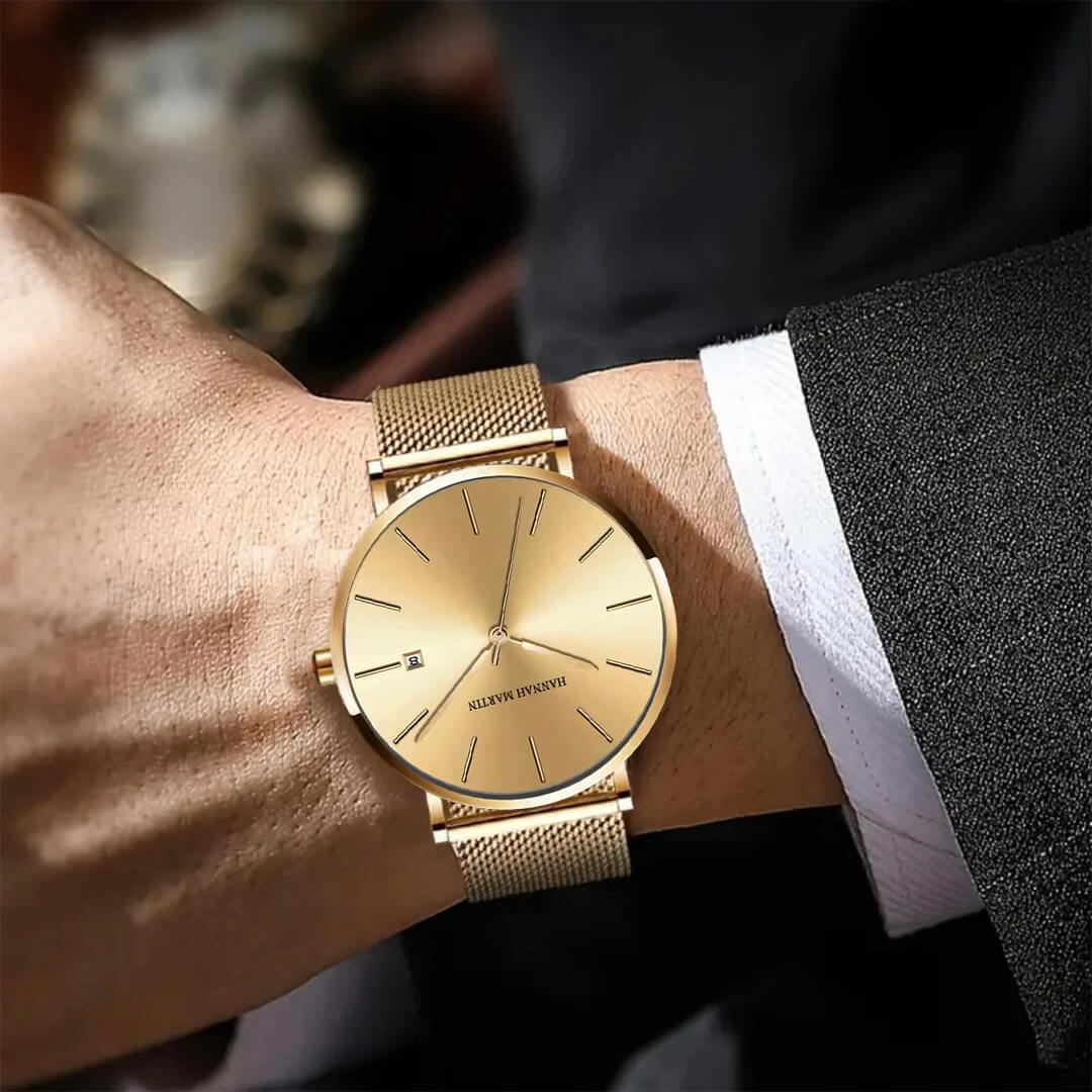 Reloj Hannah Martin Hombre Acero Dorado | HAN-39