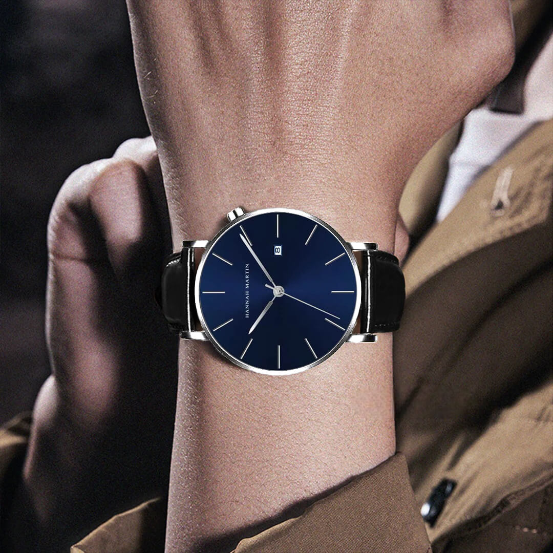 Reloj Hannah Martin Hombre Cuero Negro | HAN-41