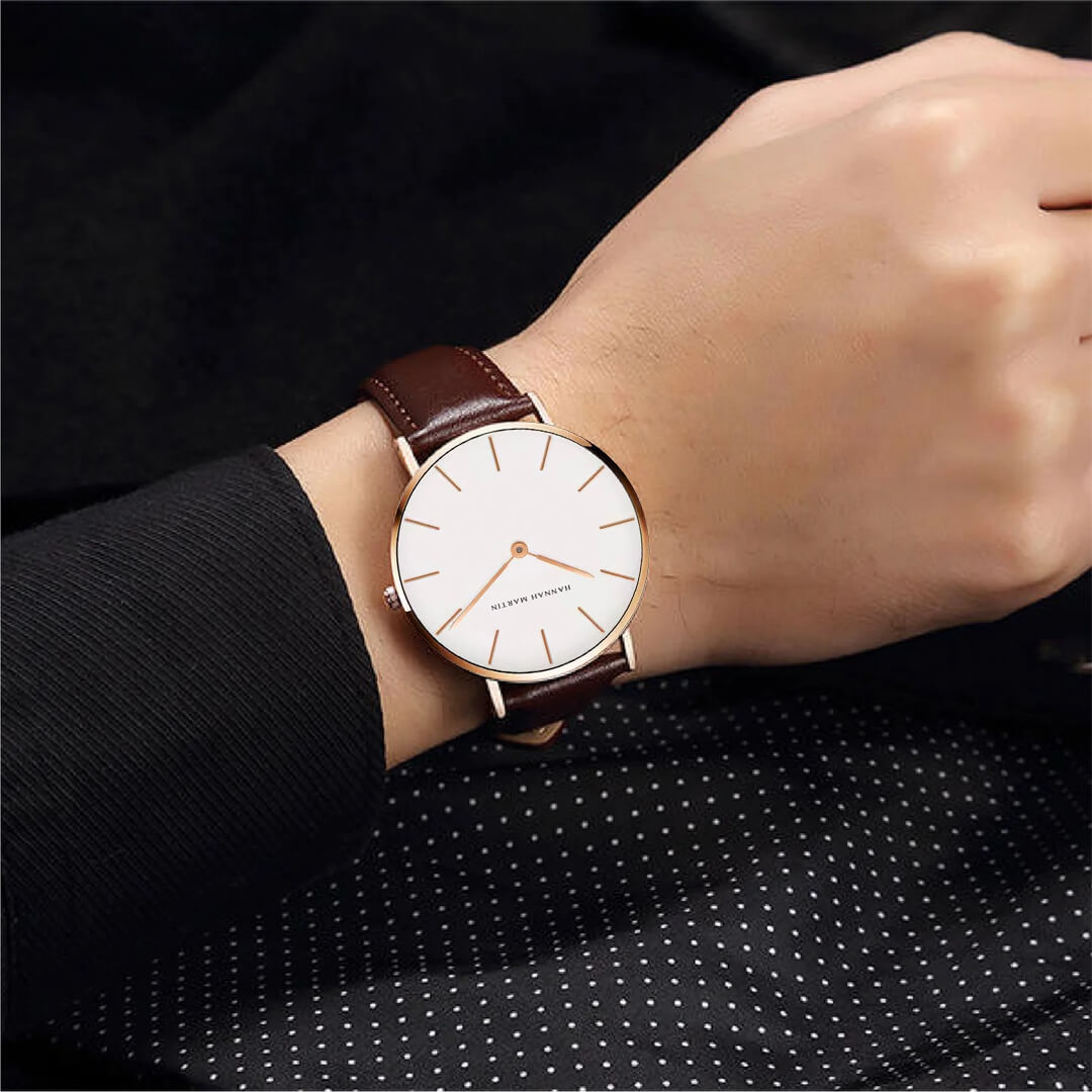Reloj Hannah Martin Hombre Cuero Marrón | HAN-9