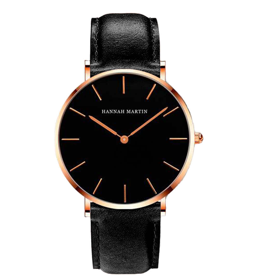Reloj Hannah Martin Mujer Cuero Negro | HAN-M-20