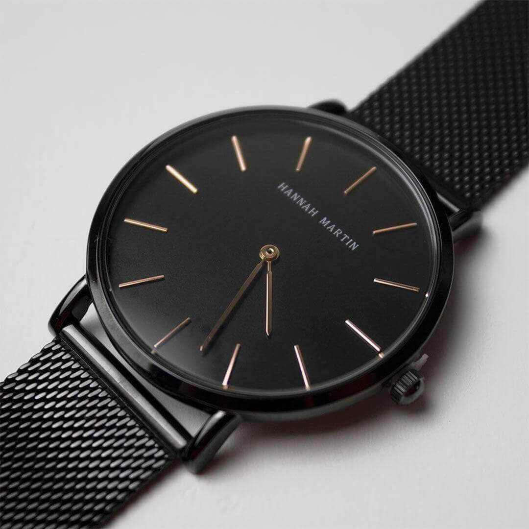 Reloj Hannah Martin Mujer Acero Negro | HAN-M-21