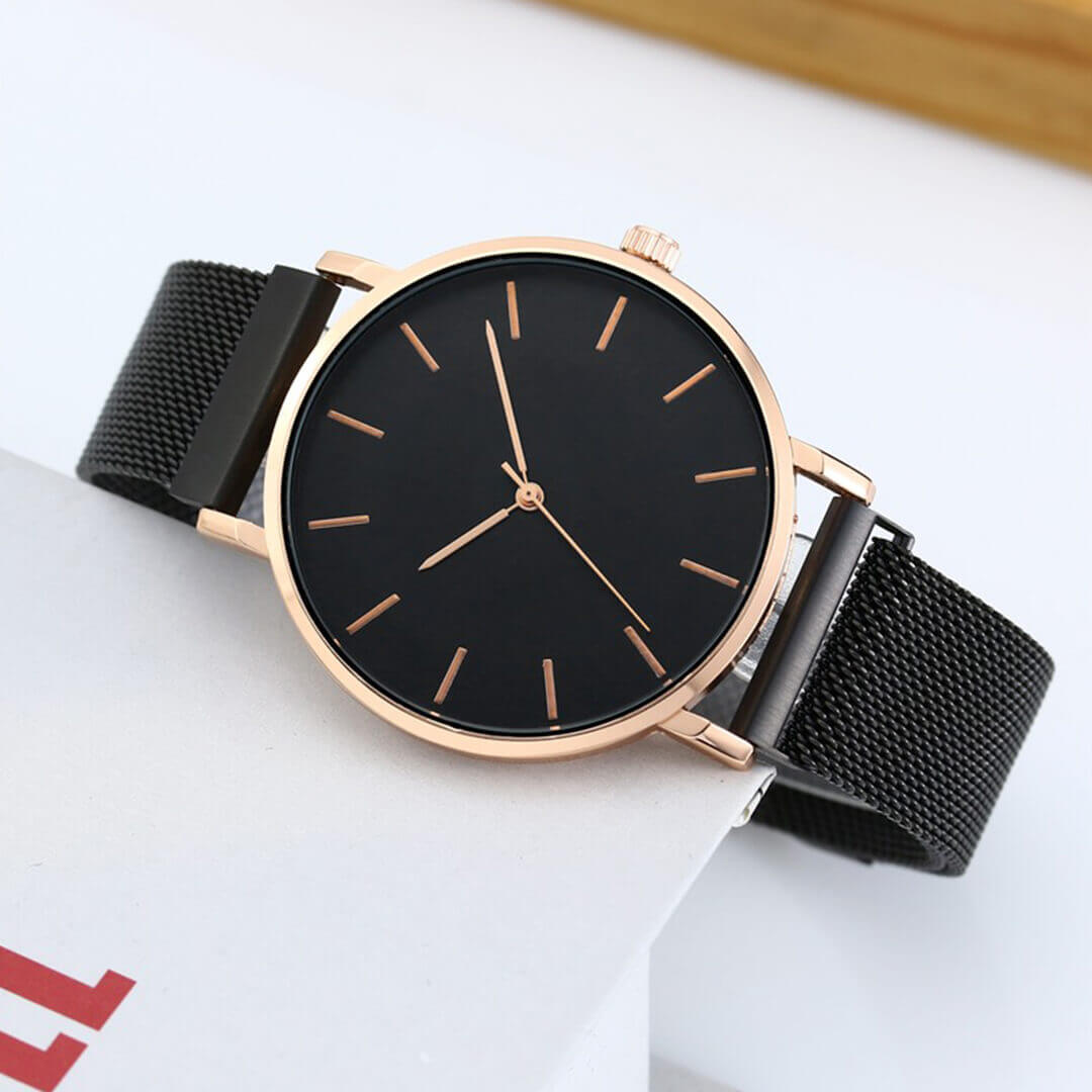 Reloj Hannah Martin Mujer Acero Negro | HAN-M-22