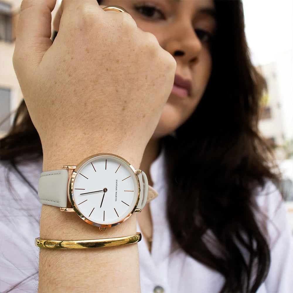 Reloj Hannah Martin HAN-M-23 Mujer Cuero Gris