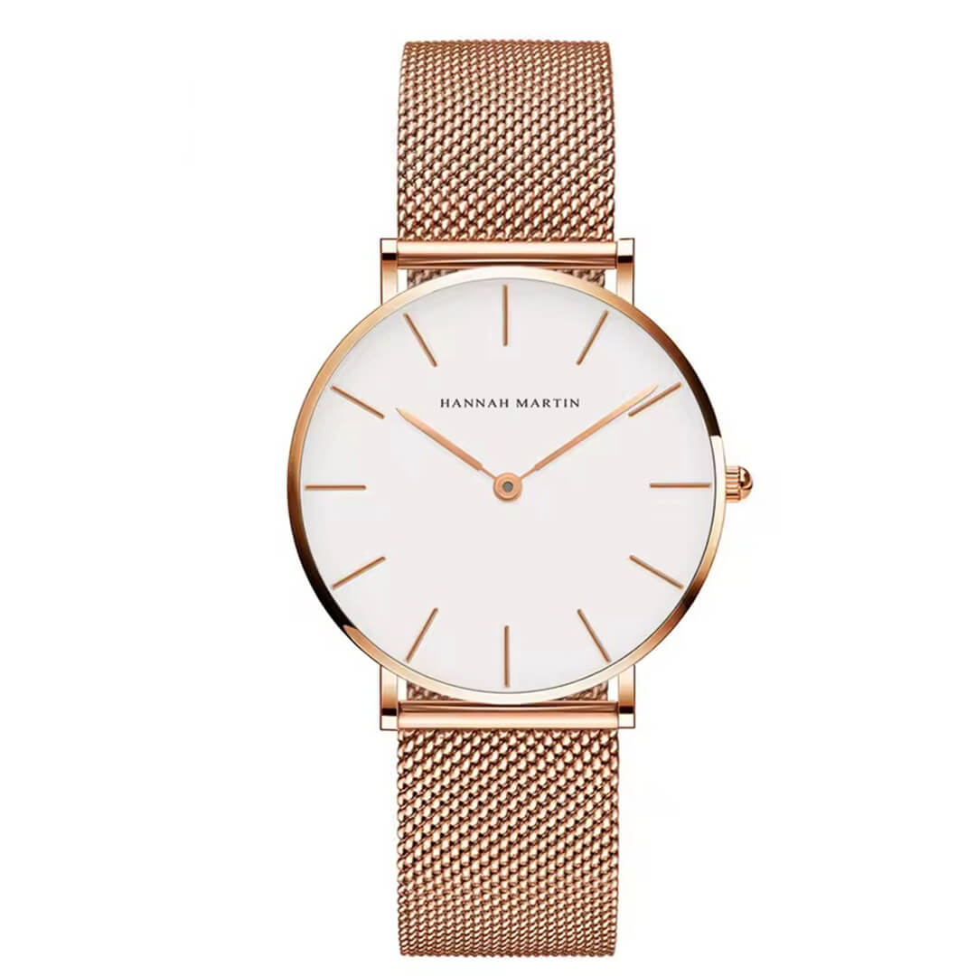Reloj Hannah Martin Mujer Acero Oro Rosa | HAN-M-24