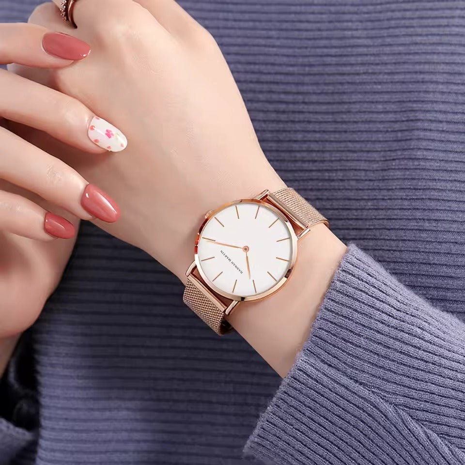 Reloj Hannah Martin HAN-M-24 Mujer Acero Oro Rosa