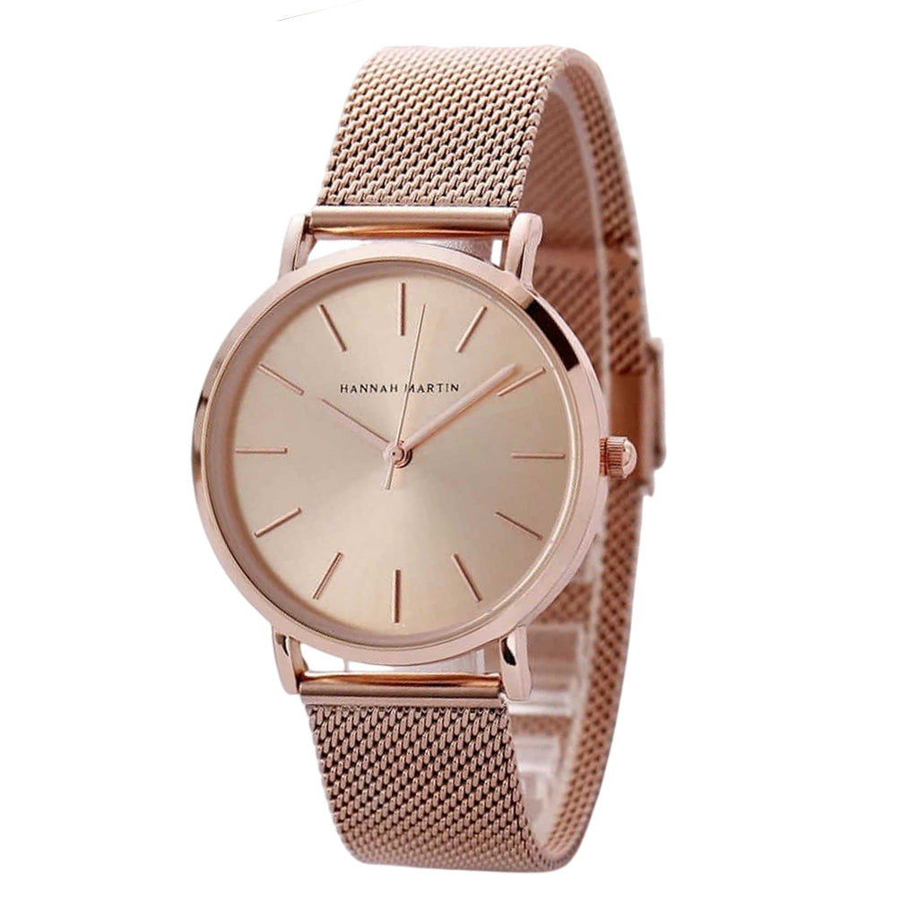 Reloj Hannah Martin HAN-M-25 Mujer Acero Oro Rosa &ndash; Most Per&uacute;