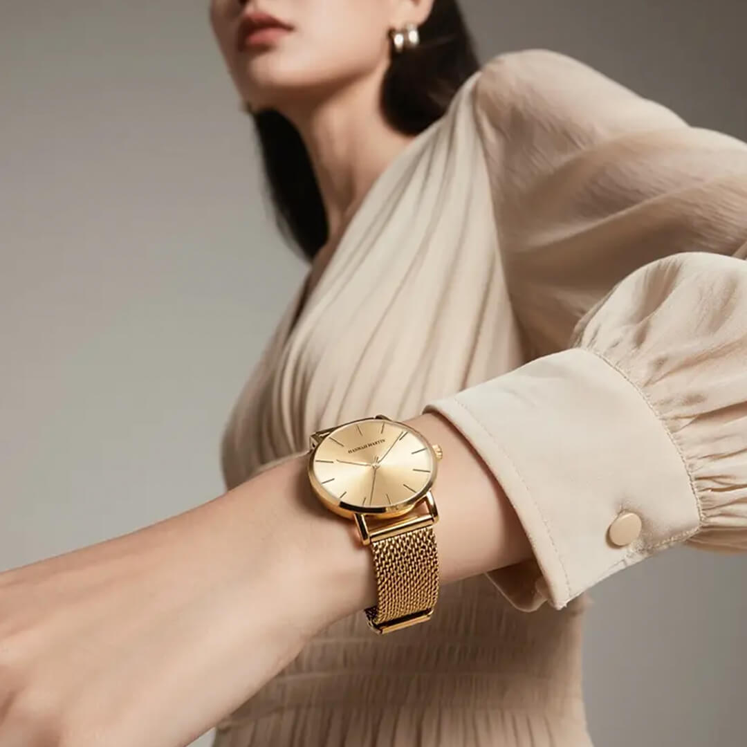 Reloj Hannah Martin Mujer Acero Dorado | HAN-M-26