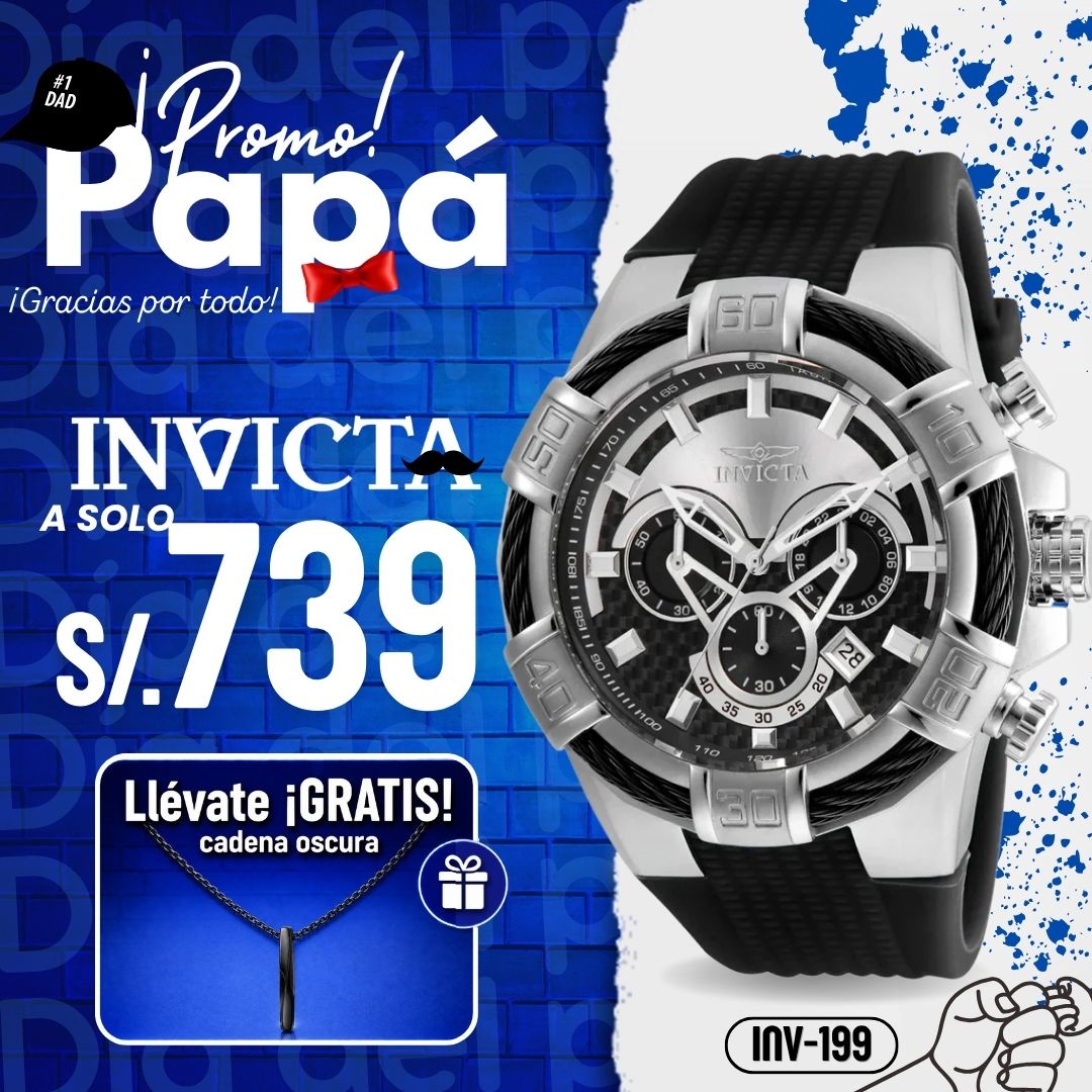 Reloj Invicta Bolt 24691 Hombre Silicona Negro