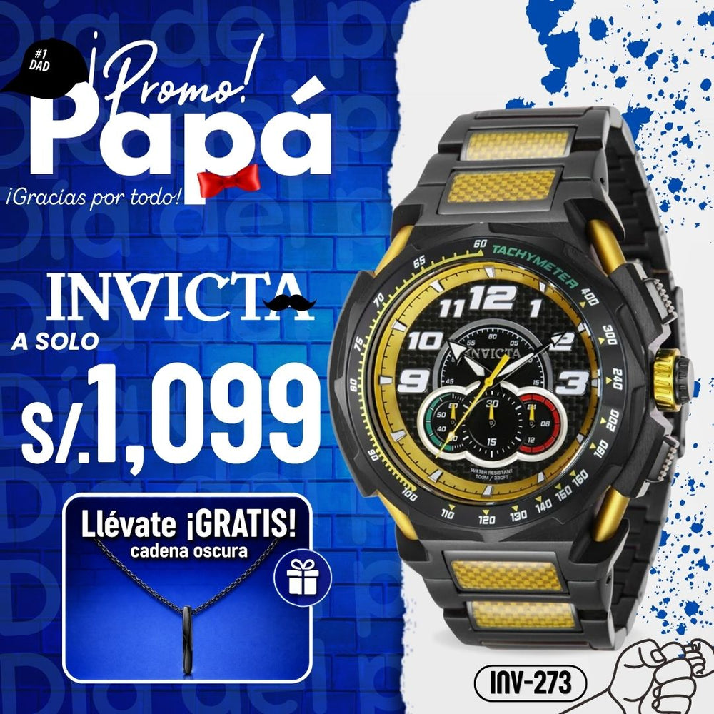 Reloj Invicta S1 Rally 43784 Hombre Deportivo Negro