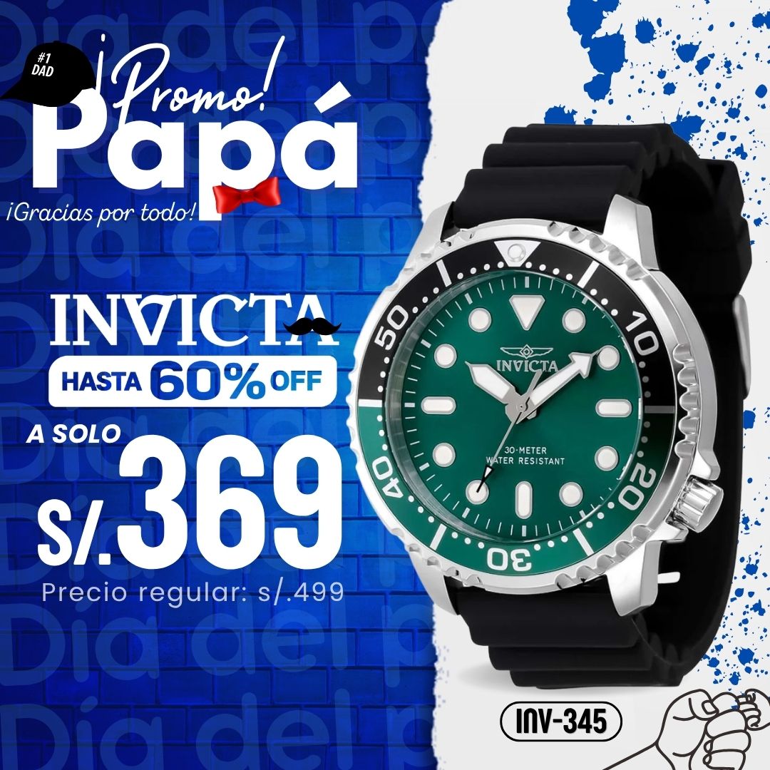 Reloj Invicta Pro Diver 47223 Hombre Deportivo Negro