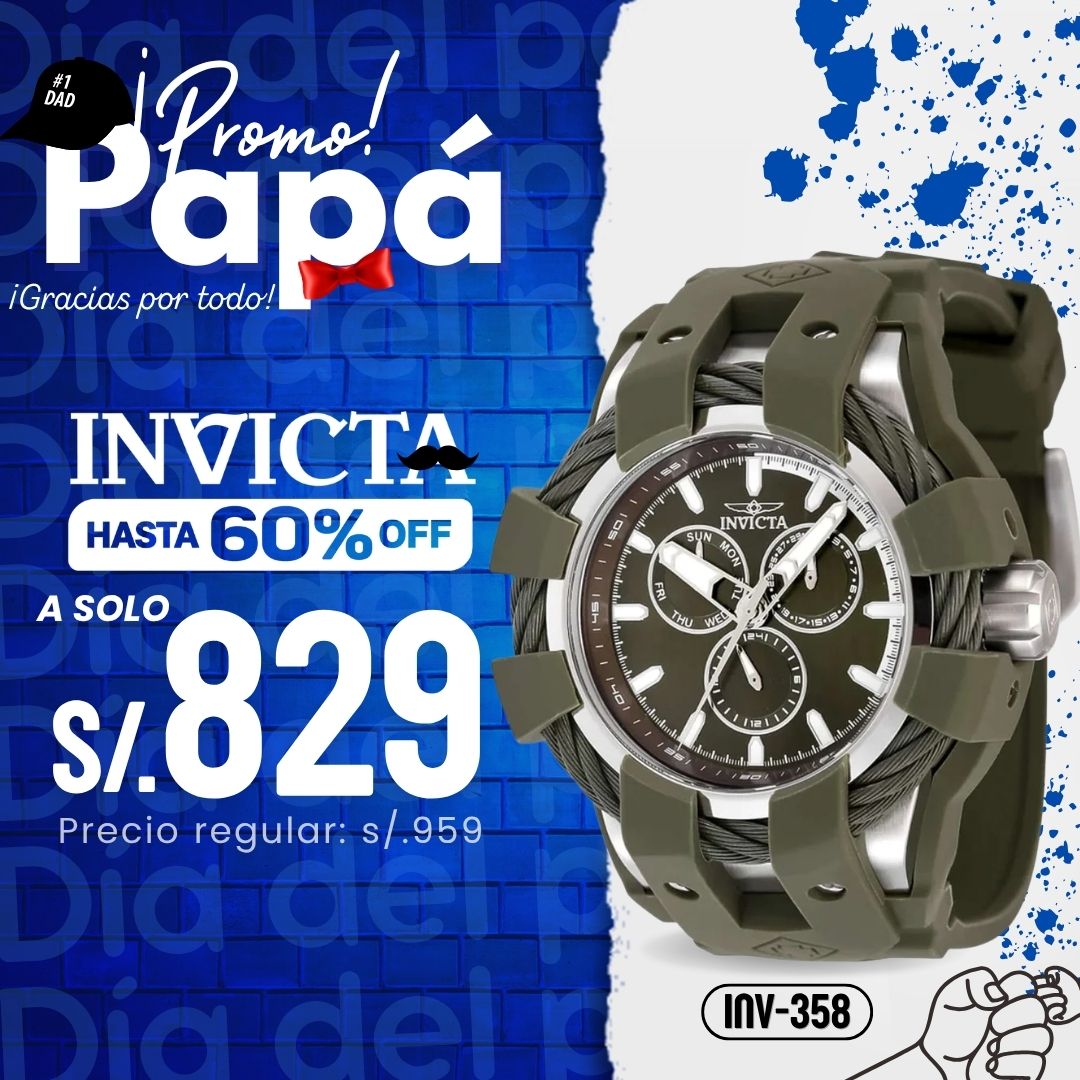 Reloj Invicta Bolt 478387 para Hombre de Silicona Verde