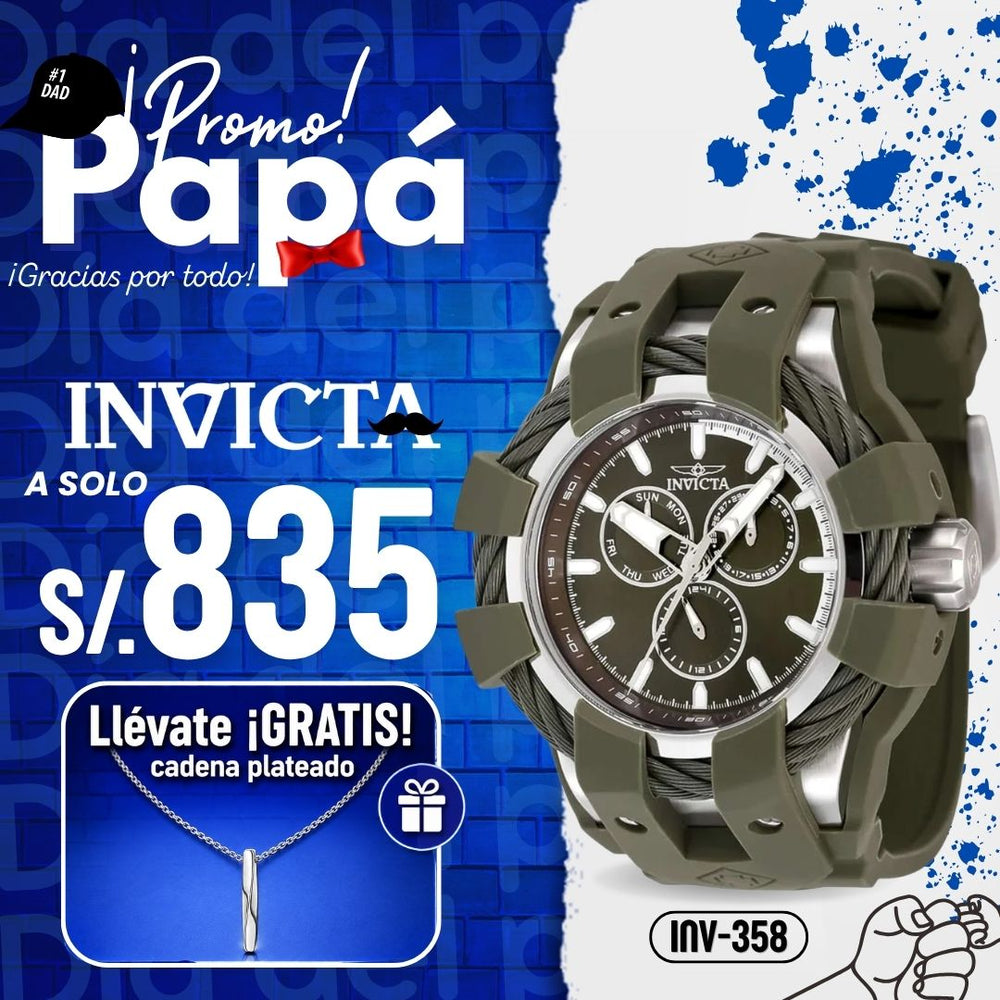 Reloj Invicta Bolt 478387 para Hombre de Silicona Verde